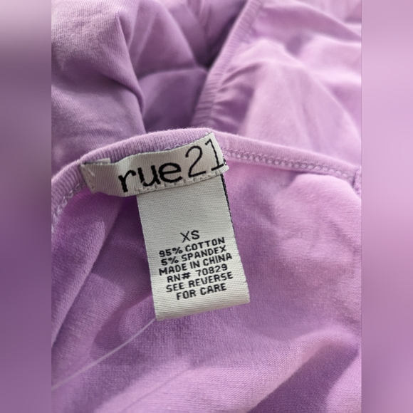 NWT Rue21 Cut Out Bodycon Ruffle Lavender Mini Dress Size XS - Picture 4 of 6
